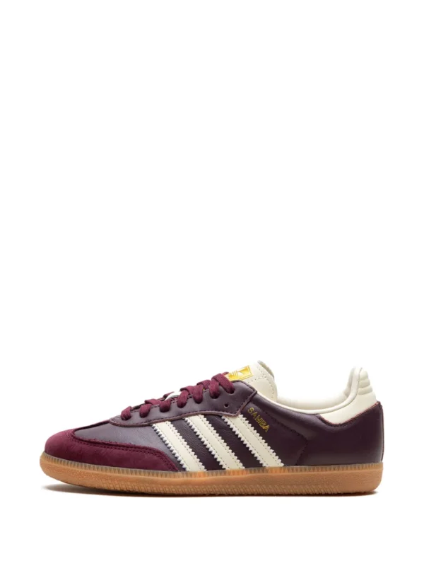 adidas samba og maroon core white gold