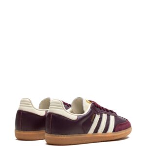 adidas samba og maroon core white gold