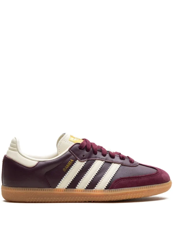 adidas samba og maroon core white gold