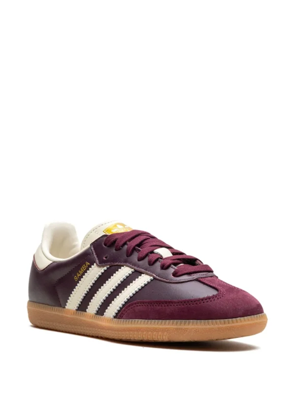 adidas samba og maroon core white gold