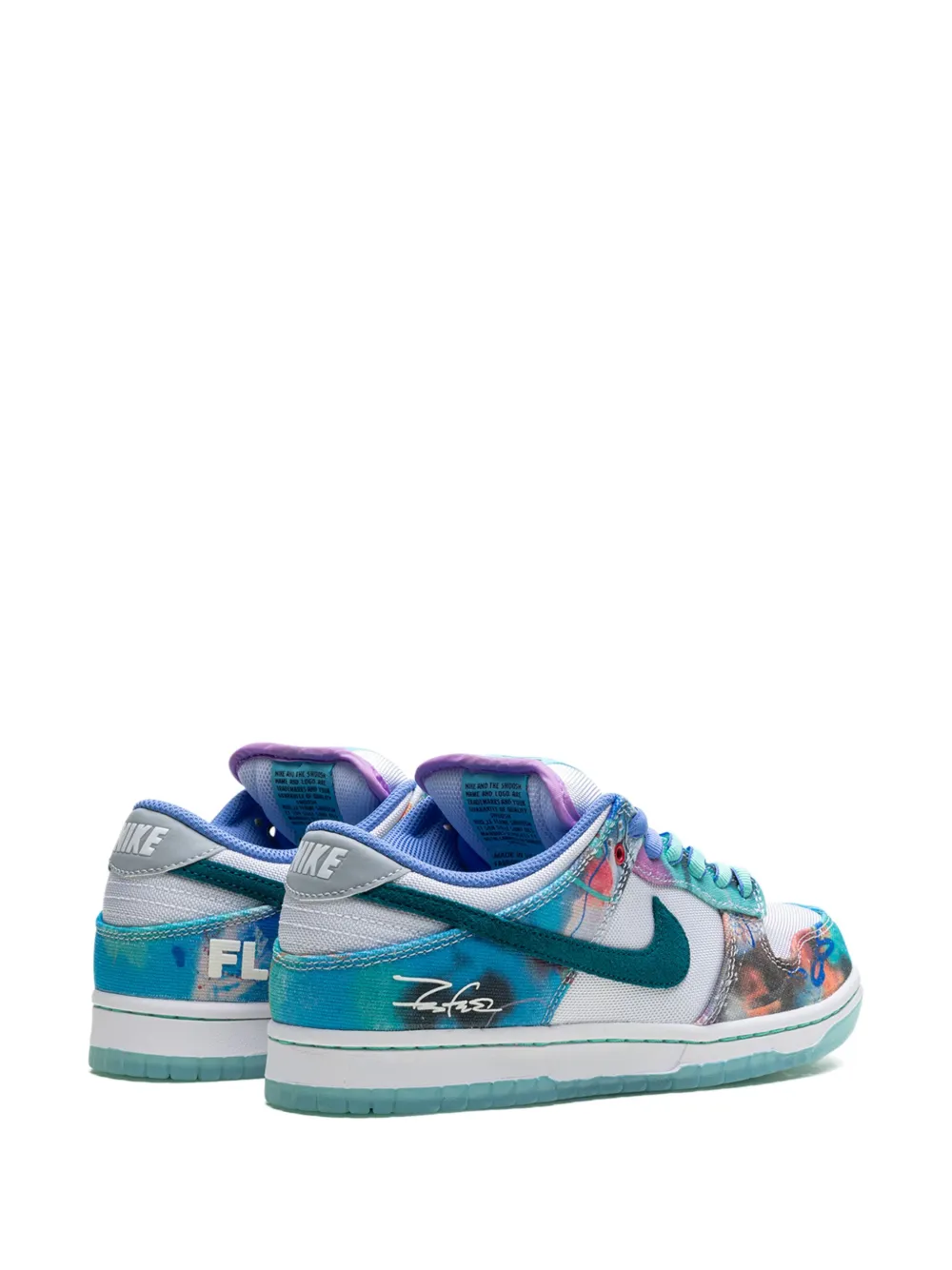 nike x futura laboratories sb dunk low bleached aqua
