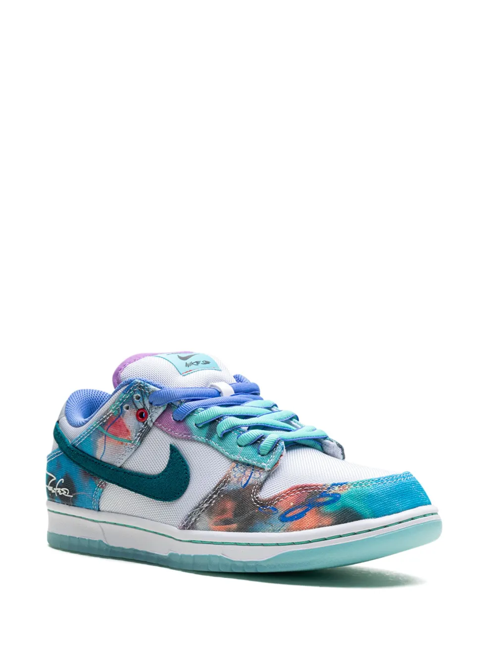 nike x futura laboratories sb dunk low bleached aqua