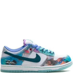 nike x futura laboratories sb dunk low bleached aqua