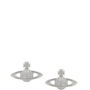 vivienne westwood mini bas relief earrings silver