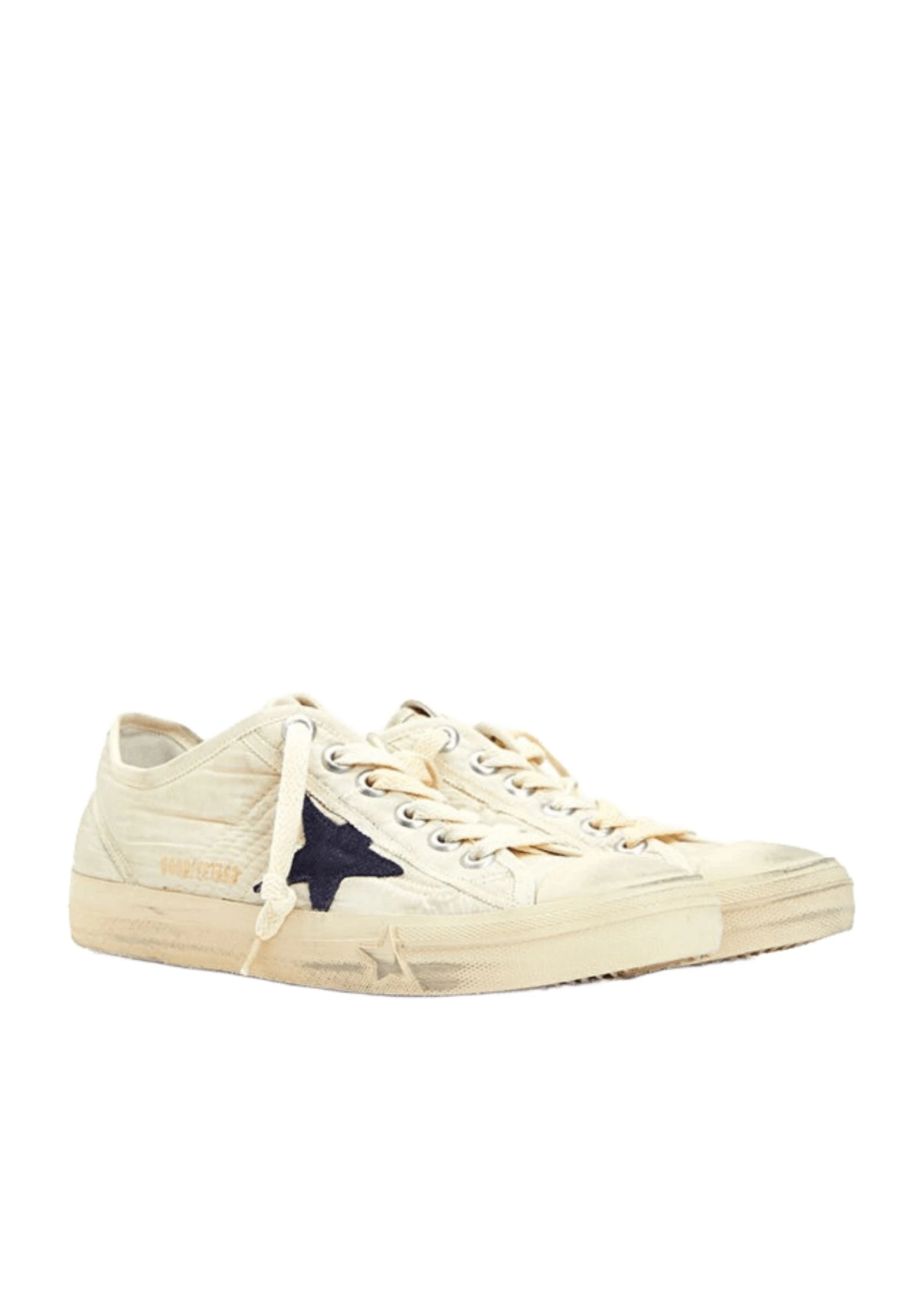 golden goose v star beige canvas