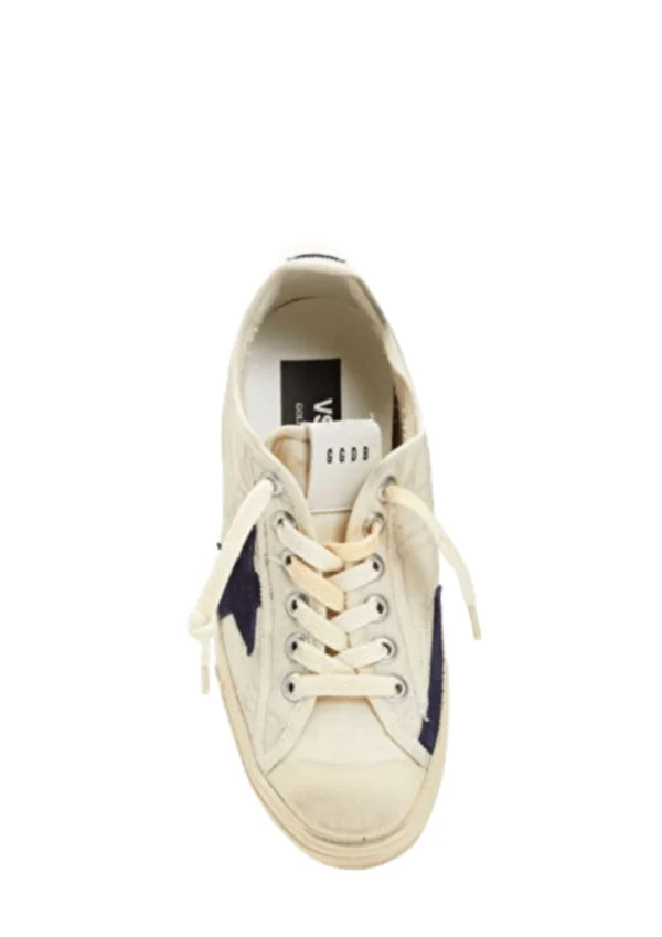 golden goose v star beige canvas