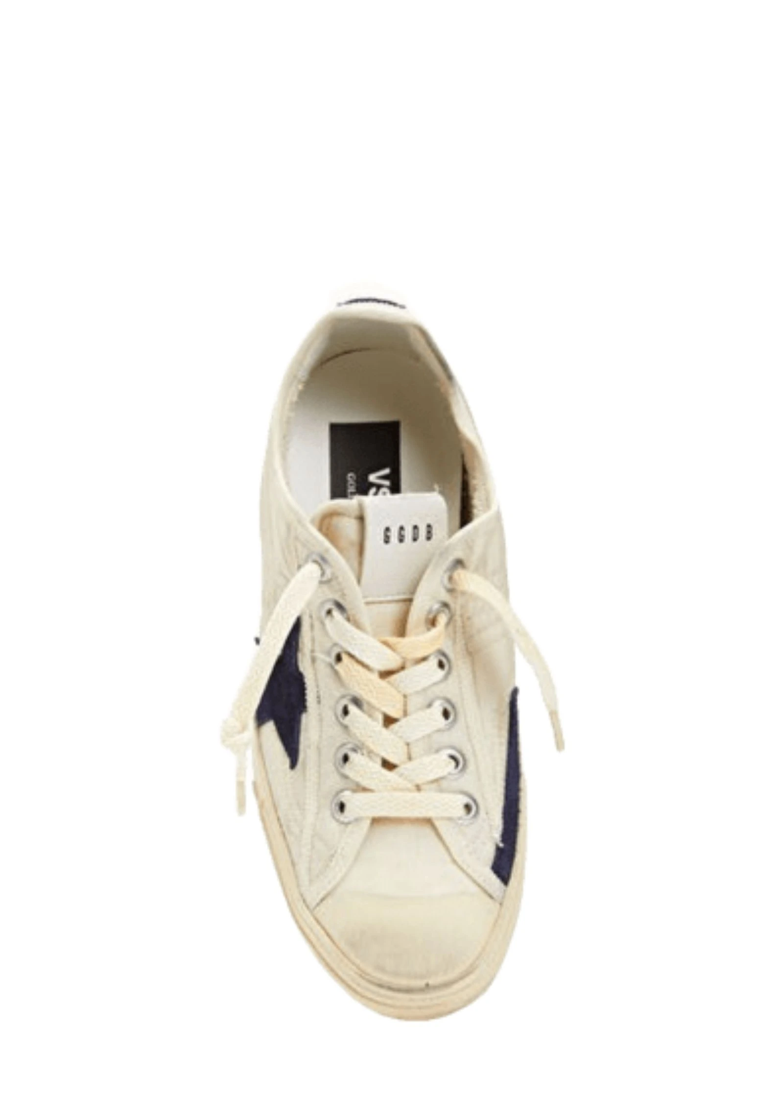 golden goose v star beige canvas