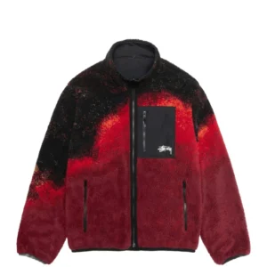 stussy sherpa reversible jacket lava