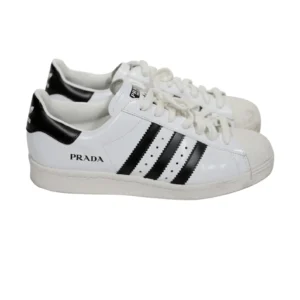 adidas superstar prada white black