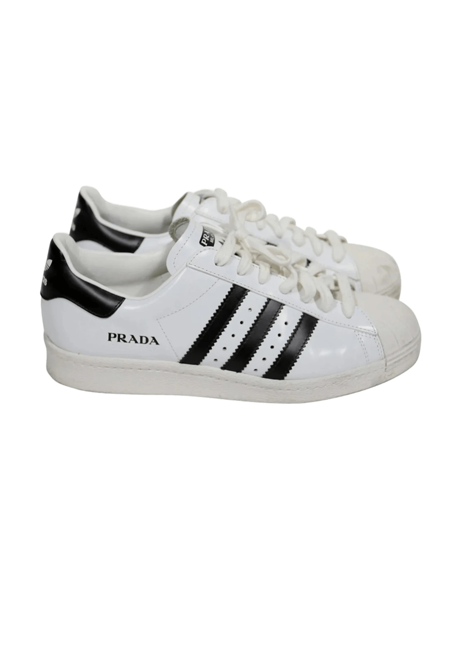 adidas superstar prada white black
