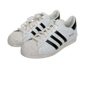 adidas superstar prada white black