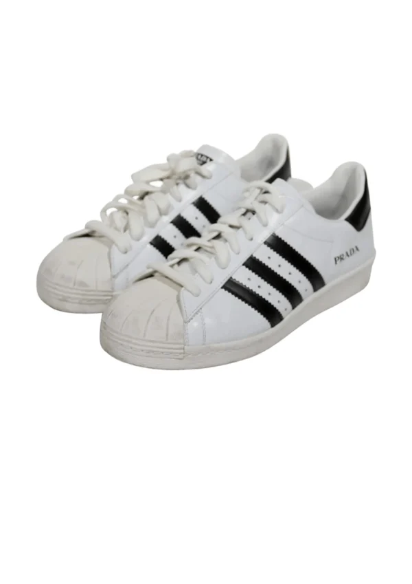 adidas superstar prada white black