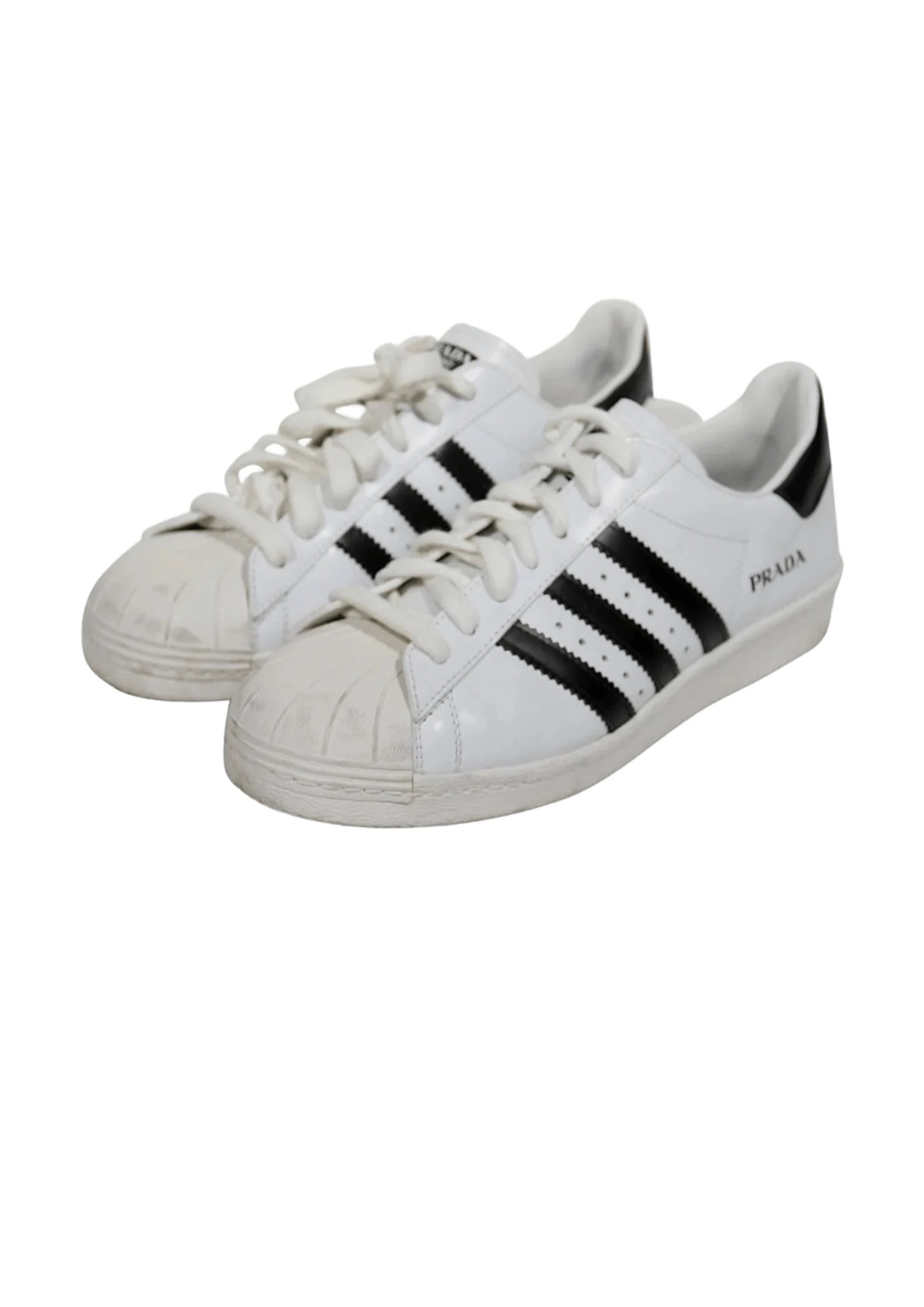 adidas superstar prada white black