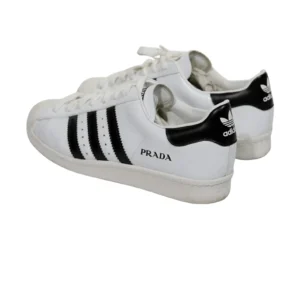 adidas superstar prada white black