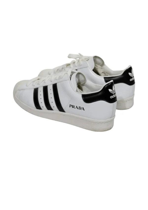 adidas superstar prada white black