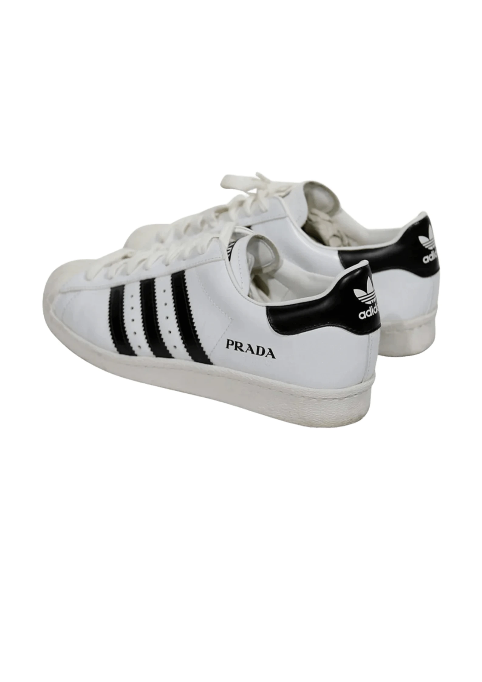 adidas superstar prada white black