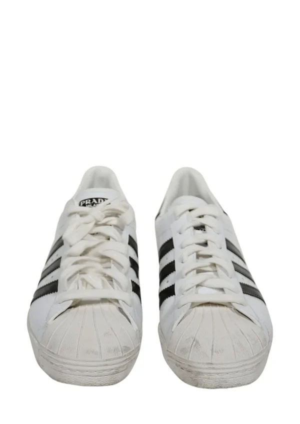 adidas superstar prada white black