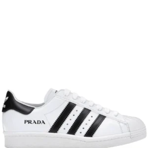 adidas superstar prada white black