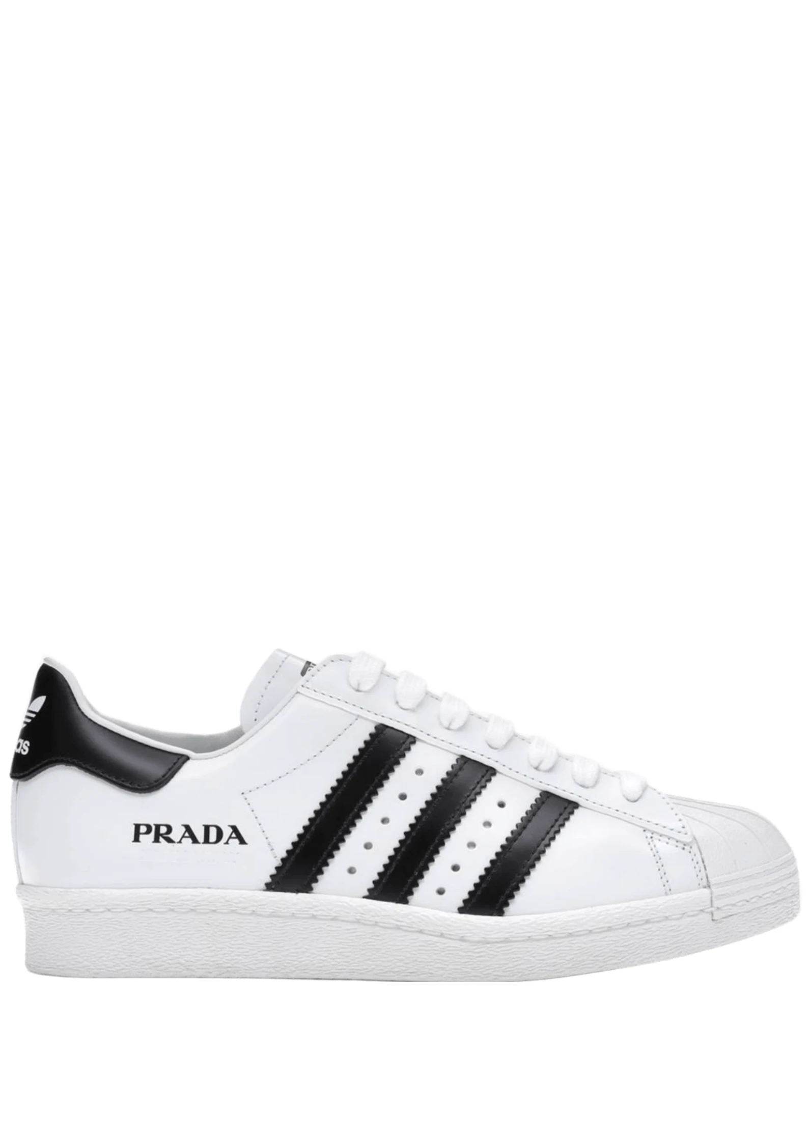 adidas superstar prada white black